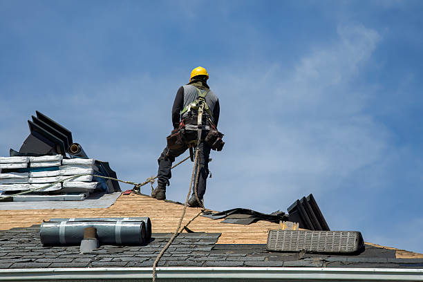 Professional Gutter Installation technician working in Homer, NY